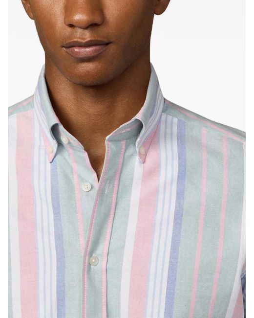 Hackett Blue Striped Oxford Shirt for men
