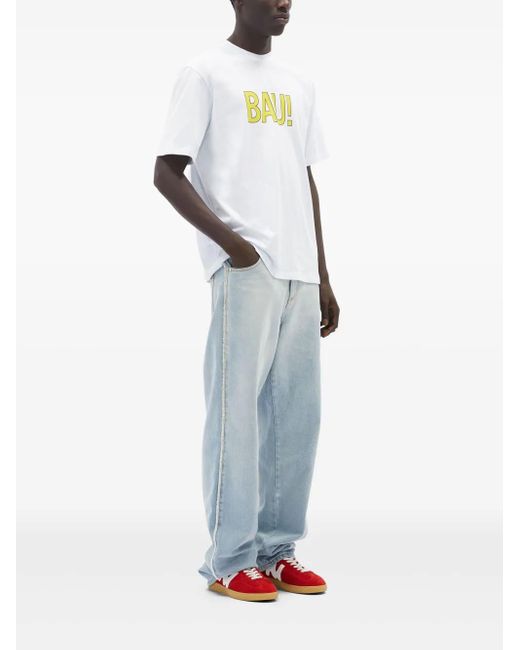 MSGM White Crew-Neck T-Shirt
