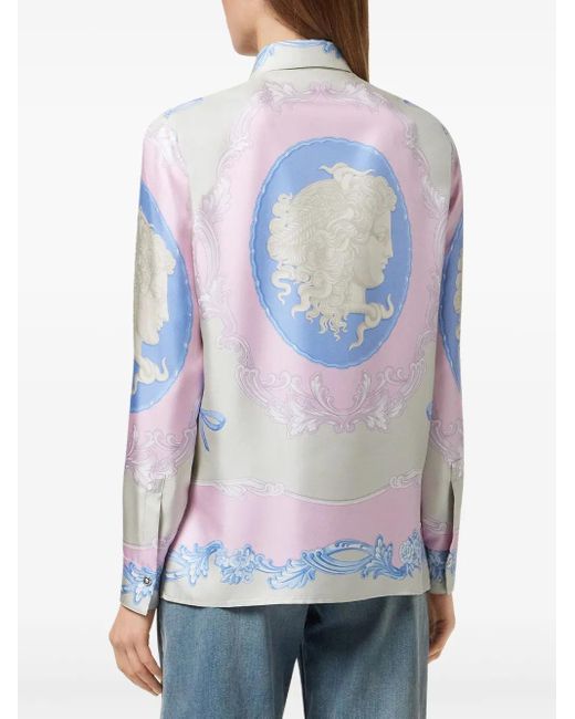 Versace Blue Cameo Shirt