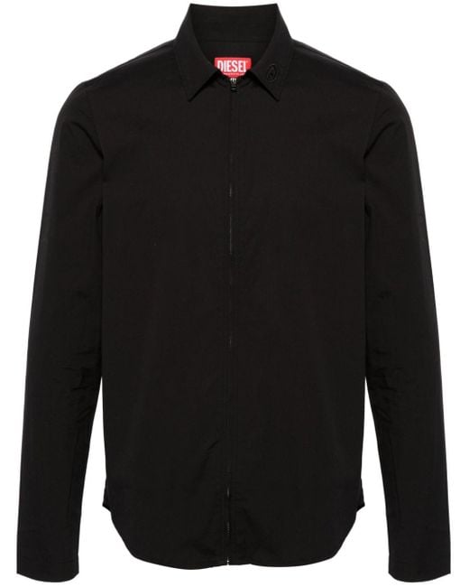 DIESEL S-Stuck Hemd mit Reißverschluss in Black für Herren