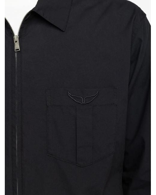 Zadig & Voltaire Blue Zip Pocket Shirt for men