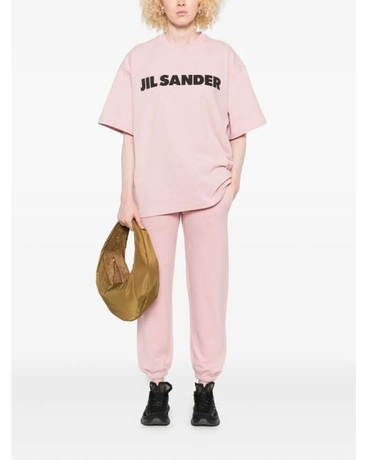 Jil Sander Pink Elasticated Track Pants