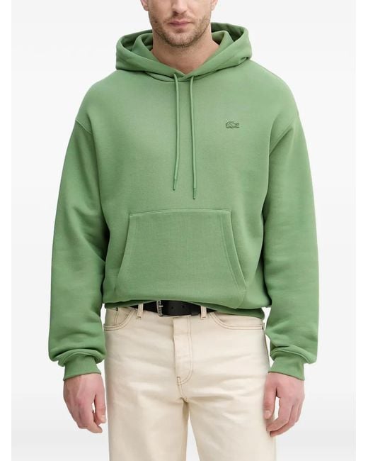 Lacoste Green Logo-Patch Hoodie