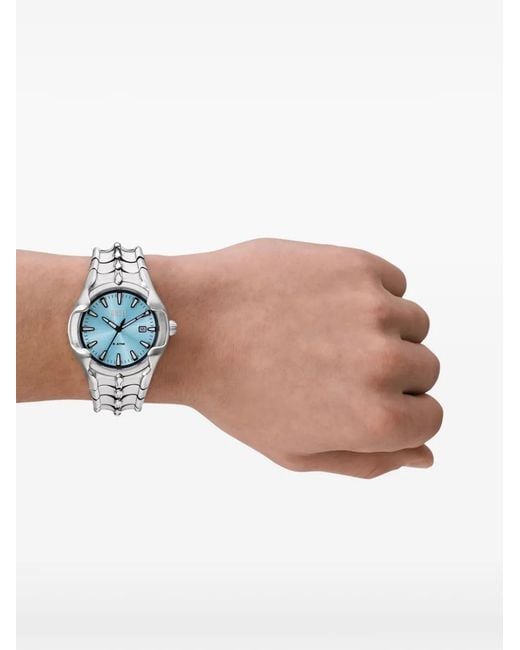 DIESEL Blue Vert Three-Hand Date Stainless Steel Watch for men