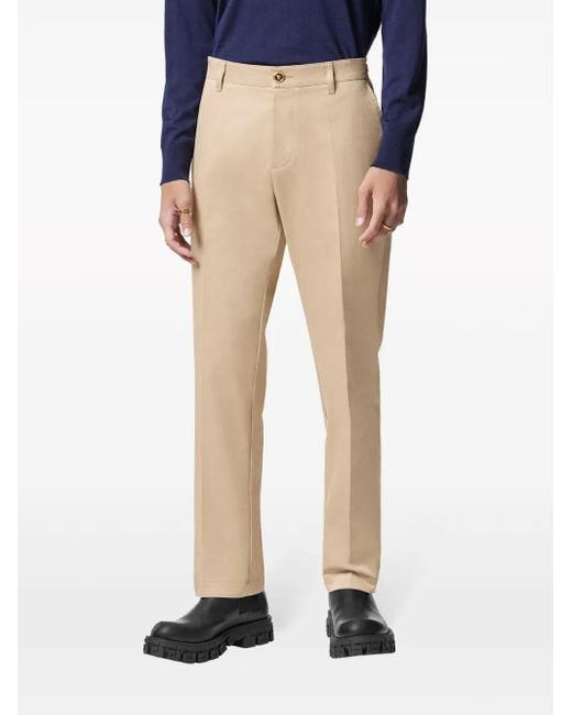 Versace Natural Tapered-Leg Chino Trousers for men