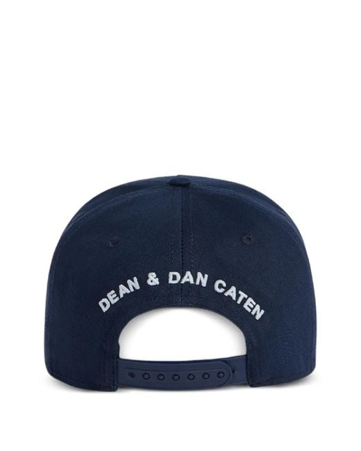 DSquared² Blue Logo-Embroidered Baseball Cap for men