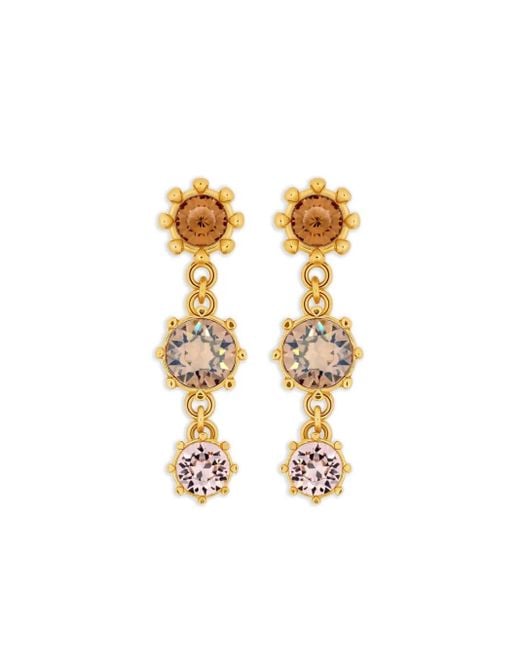 Oscar de la Renta Oorbellen Verfraaid Met Kristallen in het Metallic