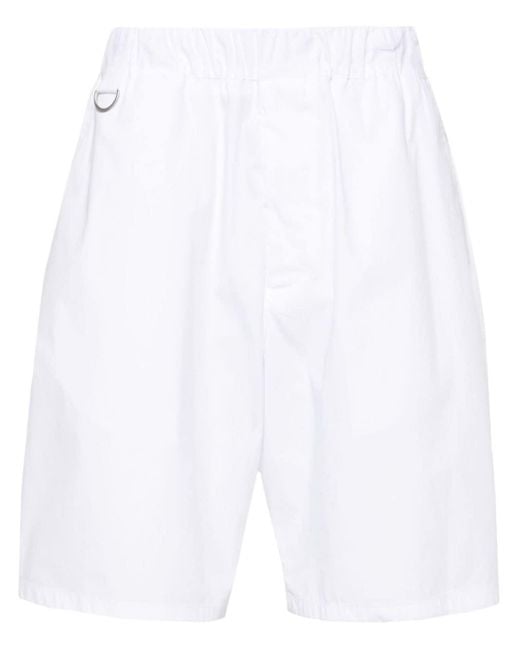 Low Brand White Combo Poplin Bermuda Shorts for men
