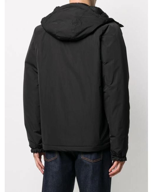 Aspesi Black Zip-Up Hooded Jacket for men