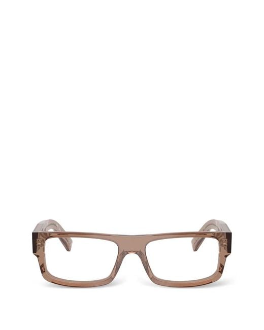 Prada Natural Brille Mit Eckigem Gestell