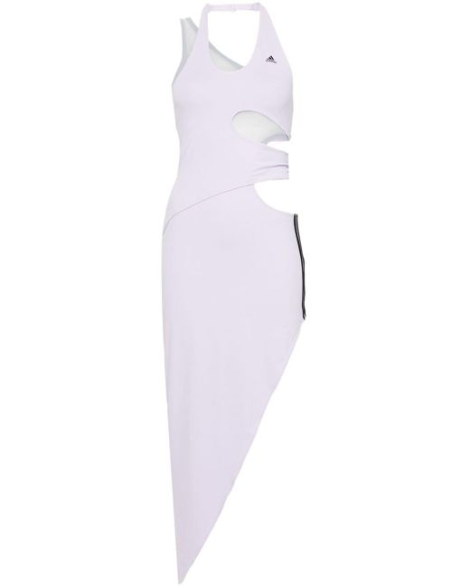 Adidas White Xrui Zhou Asymmetric Dress