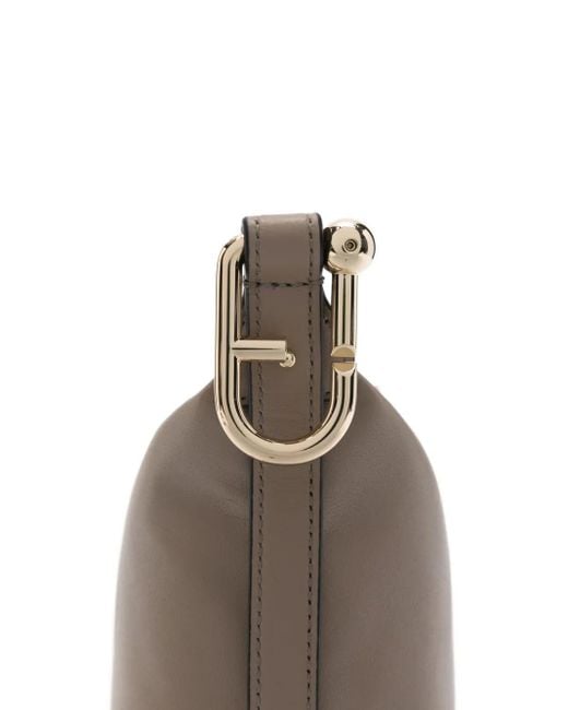 Furla Gray Mini Tonie Shoulder Bag
