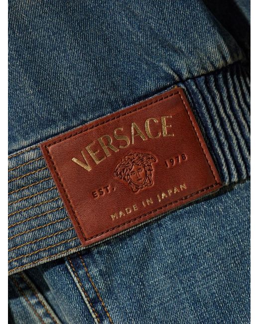 Versace Blue Denim Jacket With 'Vintage' Effect for men