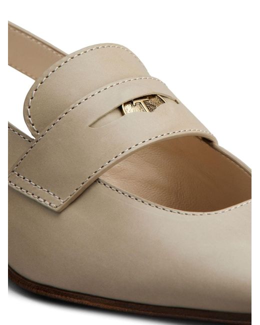 Zapatos de tacón con detalle penny Tod's de color White
