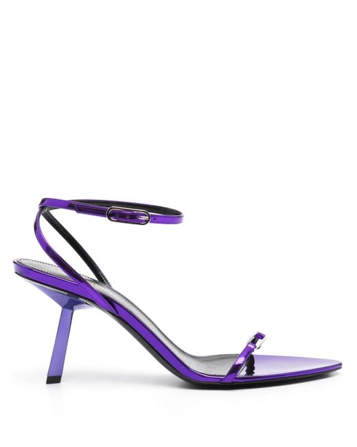 Saint Laurent Blue 75Mm Kitty Sandals