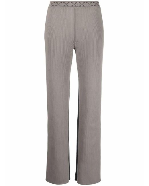 Off-White c/o Virgil Abloh Gray Arrow-Waistband Trousers