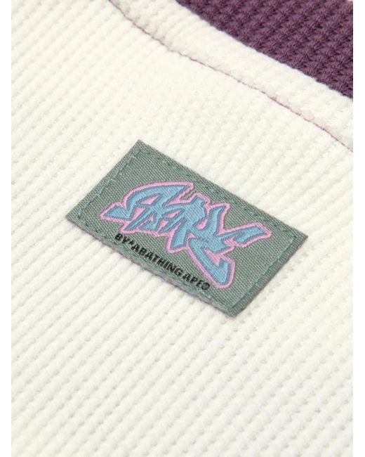 A Bathing Ape White Graphic-Print Raglan-Sleeve T-Shirt