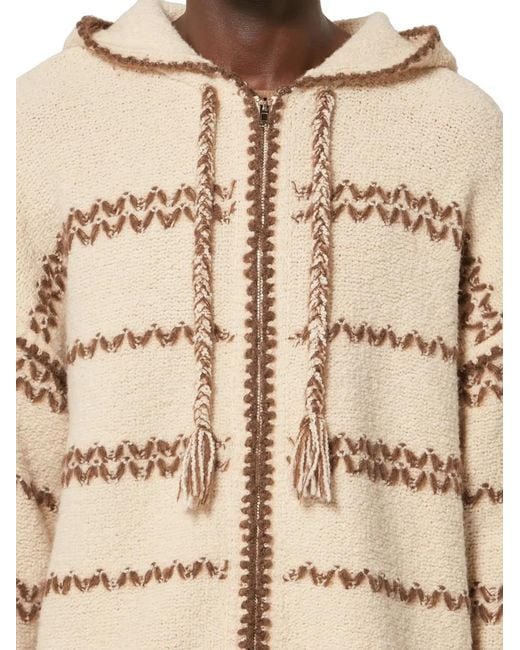 Isabel Marant Natural Rolian Hooded Striped Cardigan for men