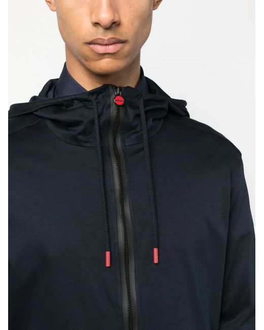 Kiton Blue Umbi Sweatshirt With Zip for men