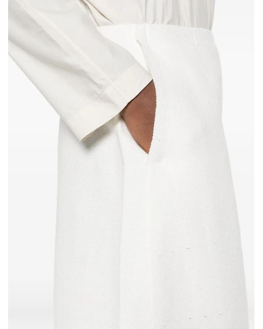 Boboutic White Wide-Leg Trousers