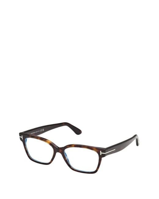 Tom Ford Brown Tortoiseshell-Effect Cat-Eye Glasses