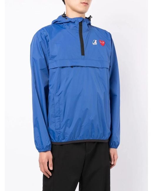COMME DES GARÇONS PLAY Blue X K-Way Quarter-Zip Jacket
