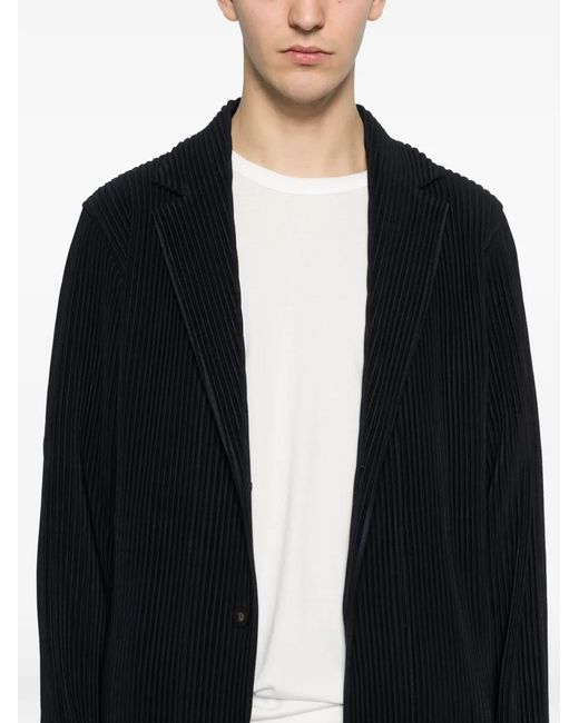 Homme Plissé Issey Miyake Blue Pleated Blazer for men
