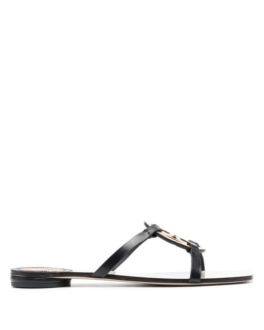 Tory Burch Black Open-Toe Slides