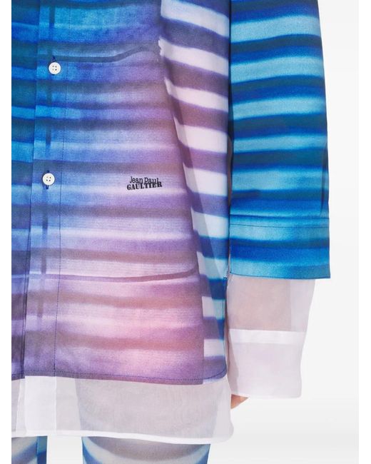 Jean Paul Gaultier Blue Petit-Grand Air Printed Shirt