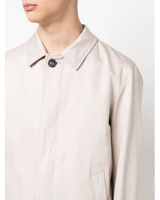 Herno White Single-Breasted Coat for men