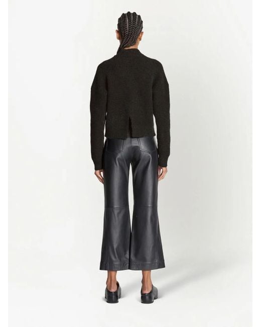 Proenza Schouler Black Fluffy Knit Cardigan