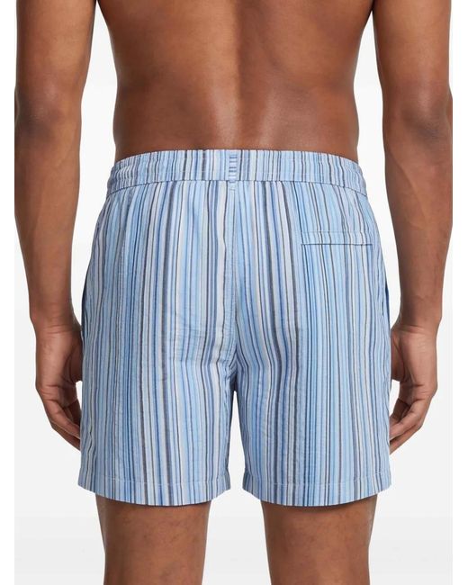 Paul Smith Blue Striped Swim Shorts for men