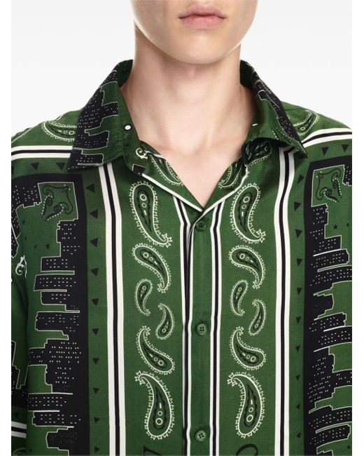 Chemise Bandana Vacation à manches courtes Off-White c/o Virgil Abloh pour homme en coloris Green