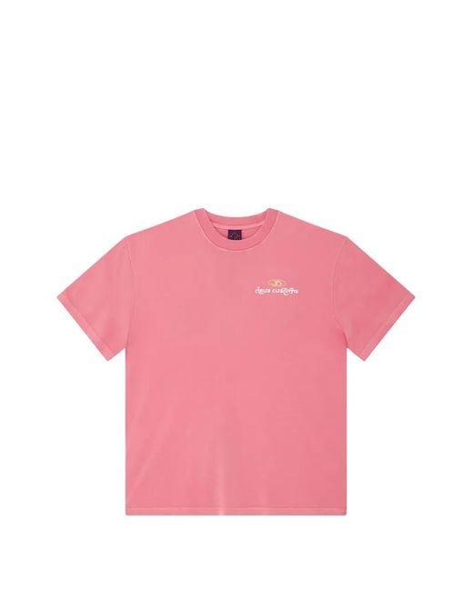 Deus Ex Machina Pink Out Of Reach Graphic-Print T-Shirt for men