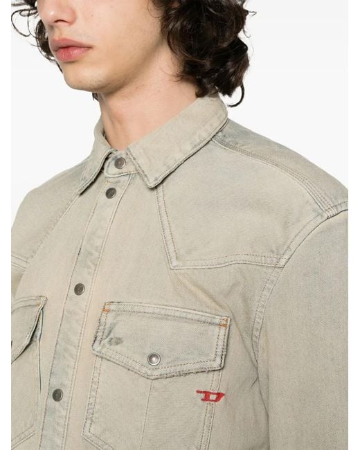 DIESEL White Denim Shirt for men