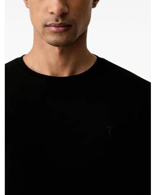 Trussardi Black Long-Sleeve Crew-Neck T-Shirt for men