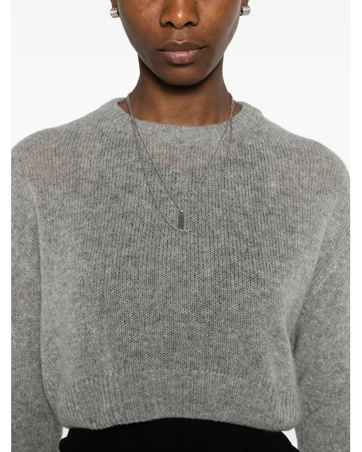 Balenciaga Gray Cropped Sweater