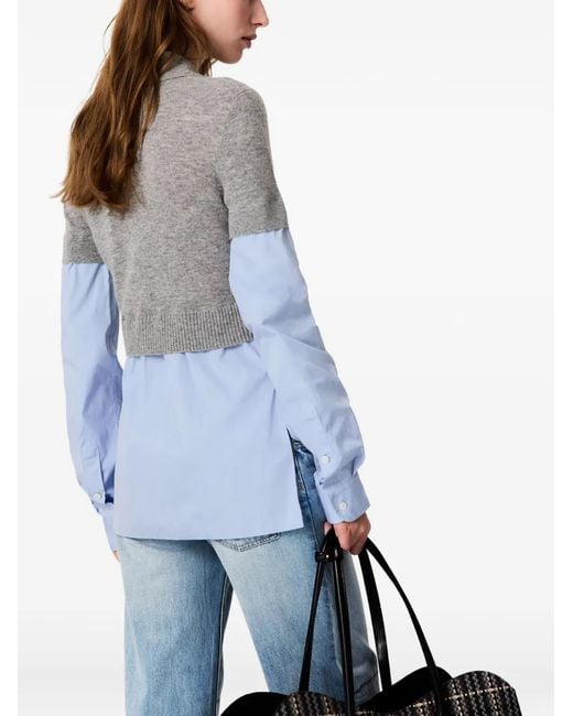 Stella McCartney Blue Layered-Effect Cardigan