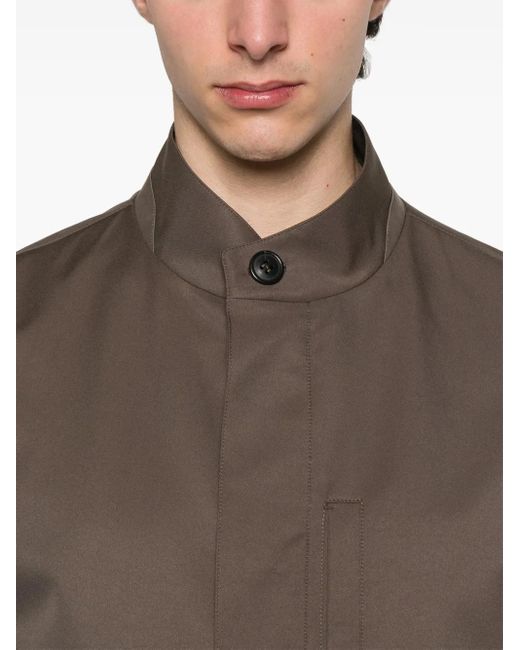 Zegna Brown Water-Repellent Jacket for men