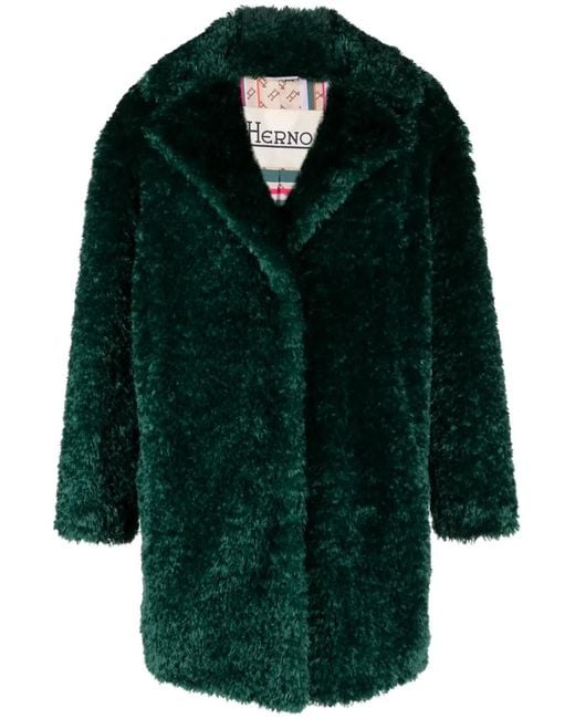 Herno Green Teddy Coat