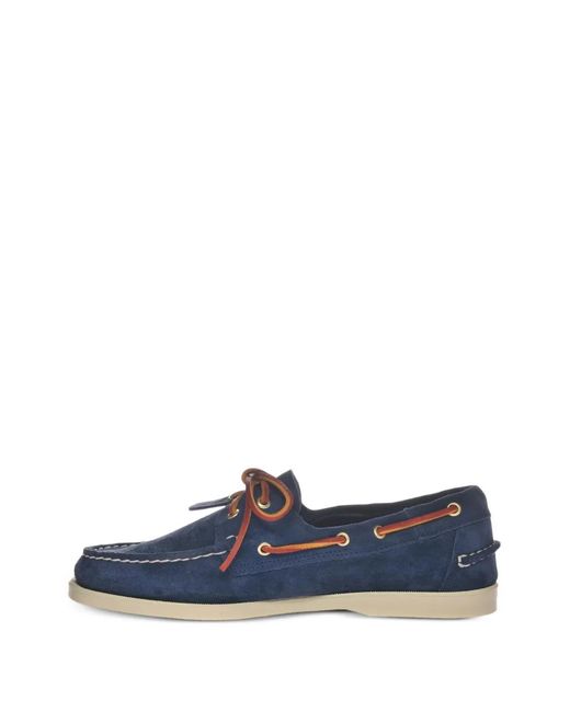 Sebago Blue Chaussures Bateau Docksides En Daim for men