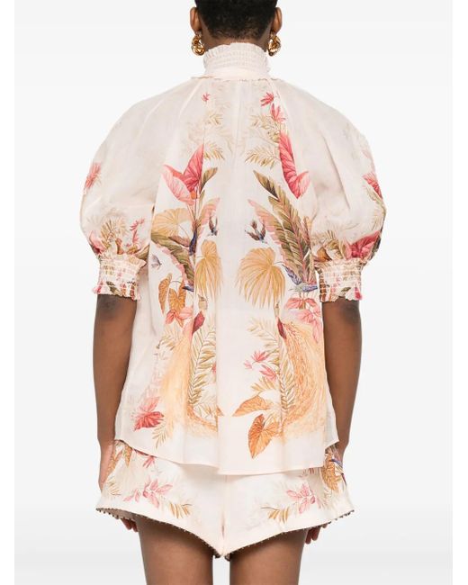 Zimmermann Natural Ascension Printed Blouse