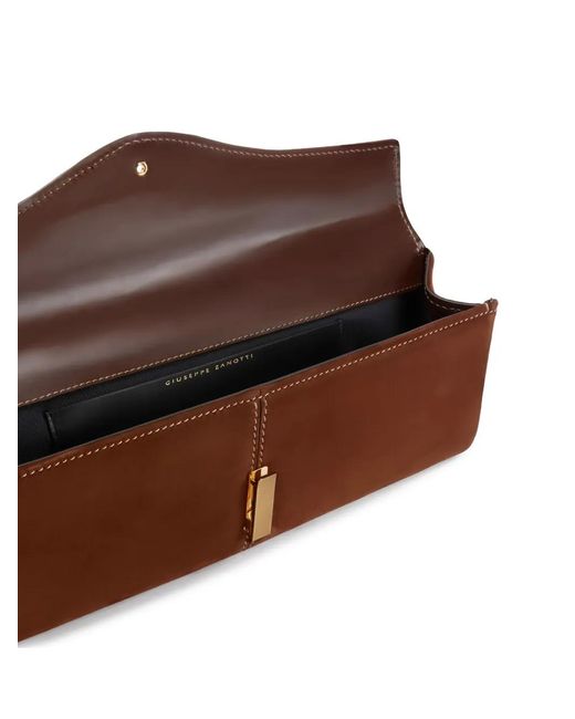 Giuseppe Zanotti Brown Gz Marigold Contrasting-Stitch Detail Pouch