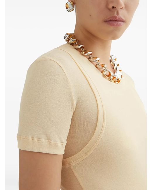 Jil Sander Natural Crew-Neck T-Shirt