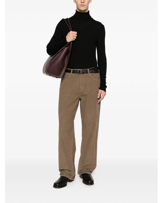 sunflower Black Roll-Neck Wool Sweater for men