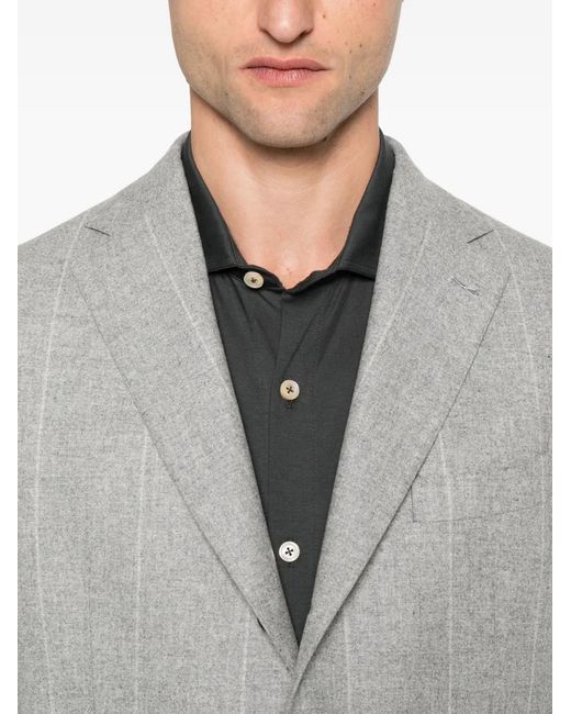 Eleventy Gray Pinstripe Single-Breasted Suit for men