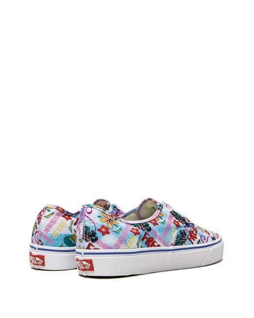 Vans White Authentic Market" Sneakers