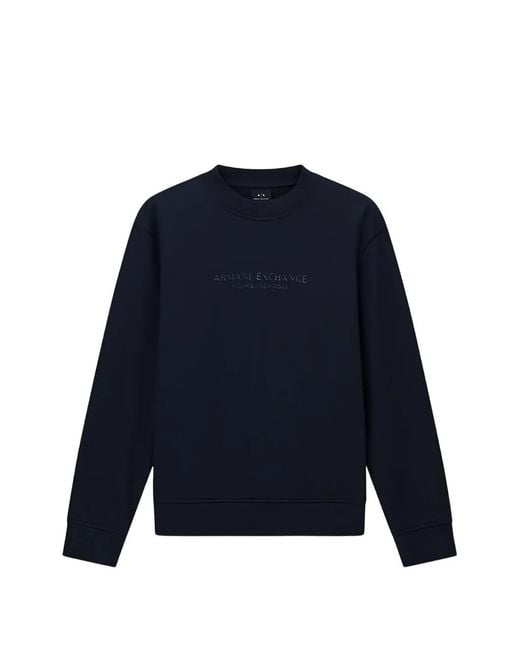 ARMANI EXCHANGE Blue Printed Sweatshirt for men