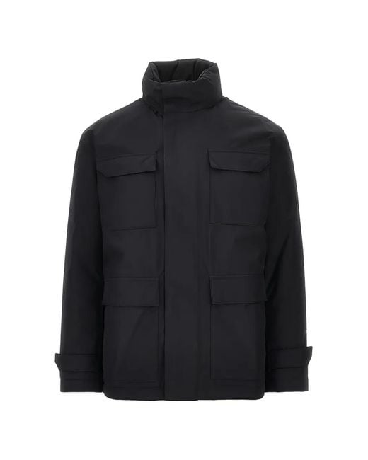 Herno Black Gore-Tex Multi-Pocket Padded Jacket for men