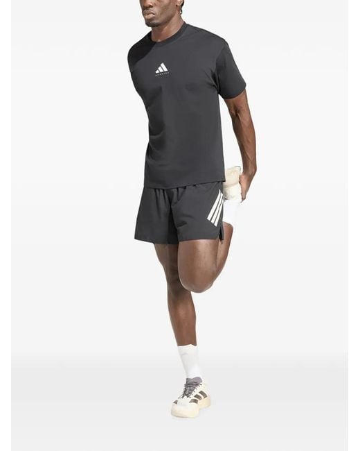 Adidas Gray Running Category Graphic-Print T-Shirt